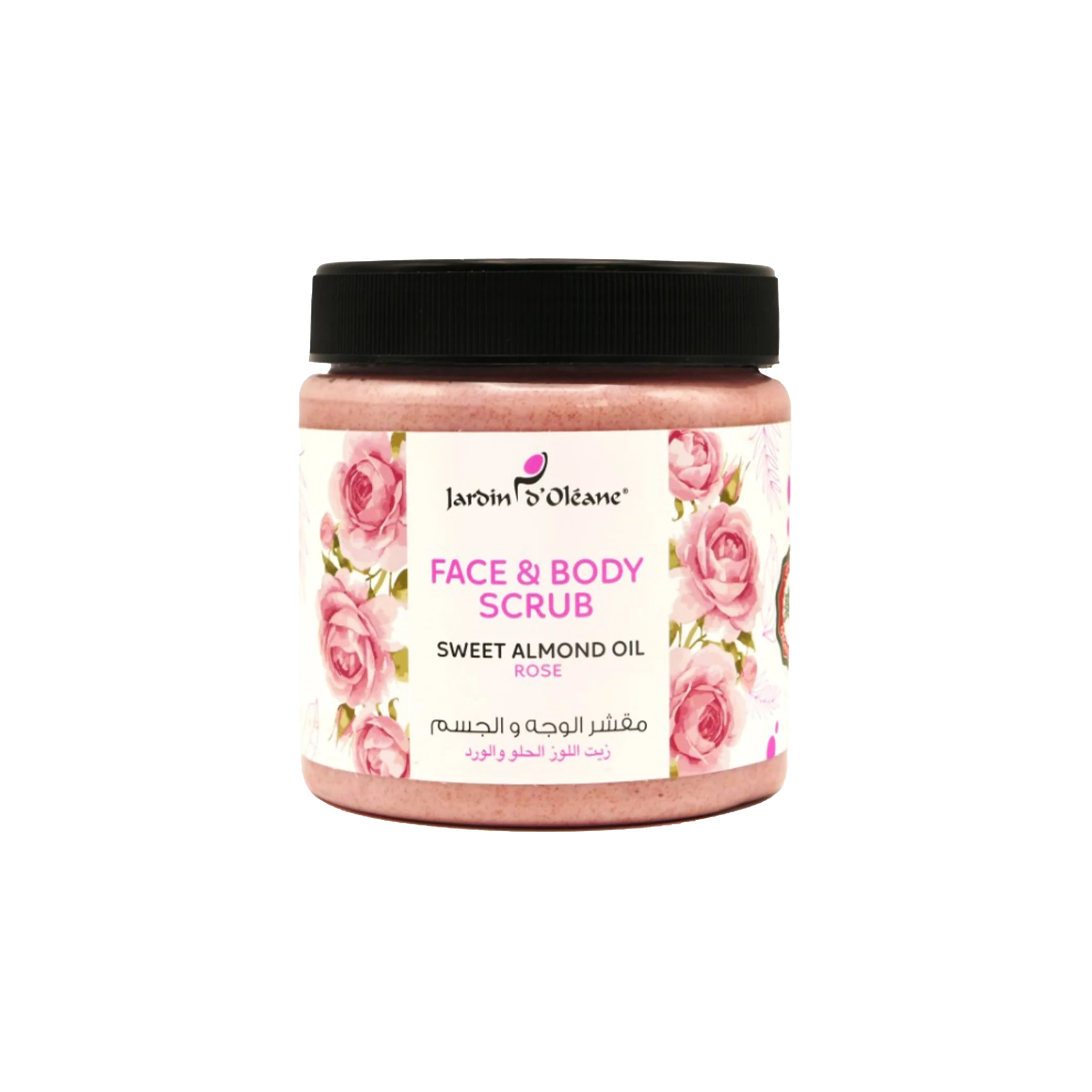 Face & Body Scrub with Sweet Almond Oil & Rose 500ml