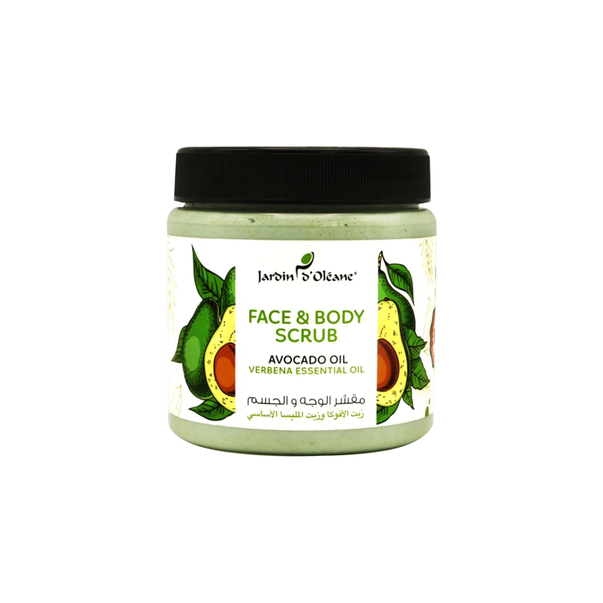 Face & Body Scrub with Avocado Oil & Verbeena Essential Oil 500ml