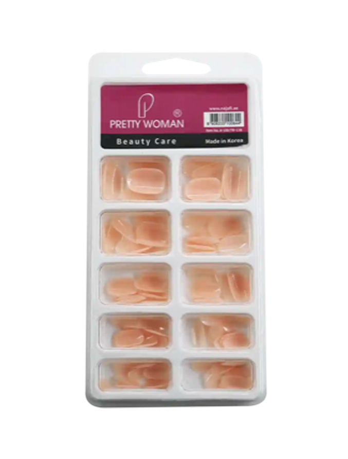 Pretty Woman Nail Tips Set Beige (100 Tips)