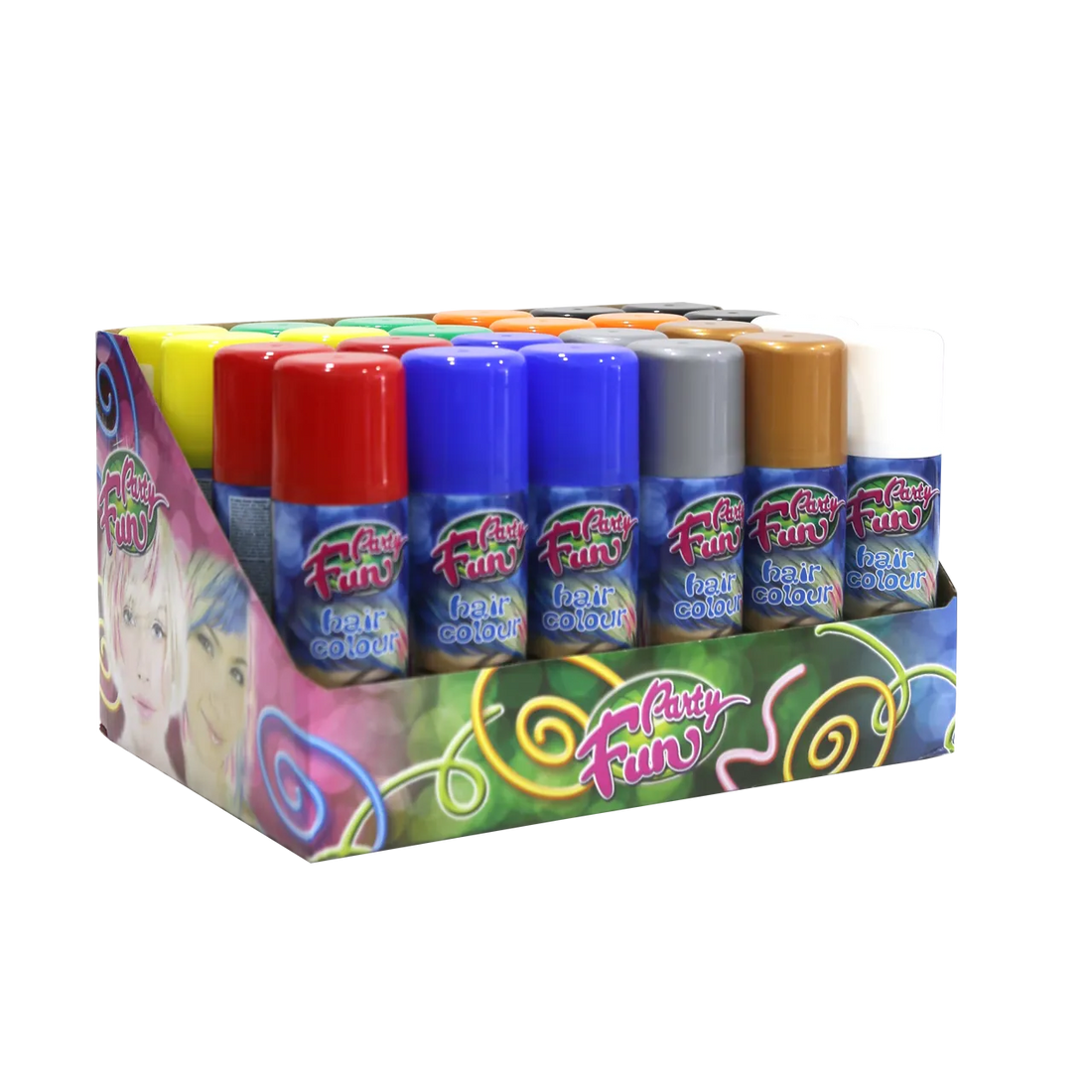 Hair Color Spray - Mixed Colors Box 24x125ml