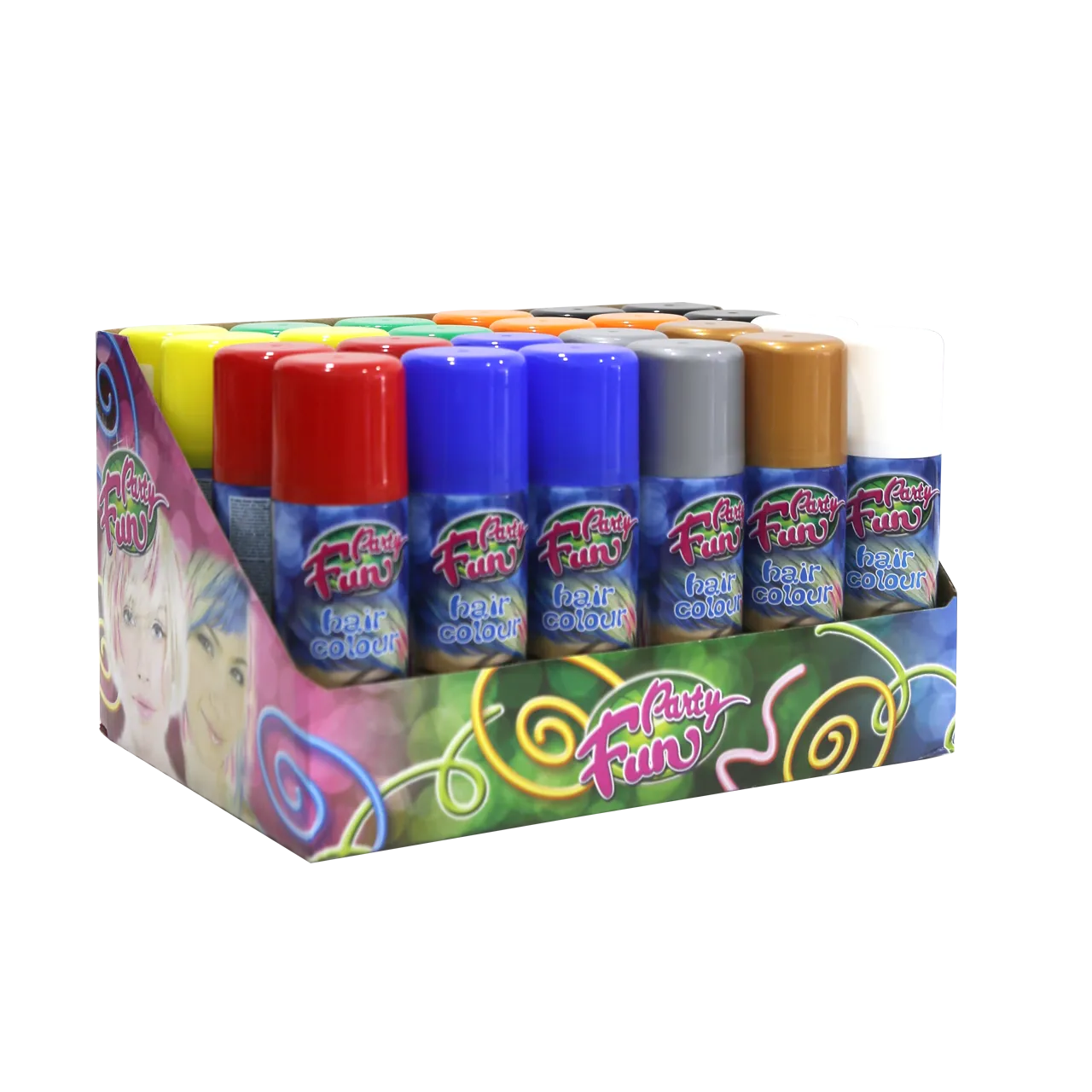 Hair Color Spray - Mixed Colors Box 24x125ml