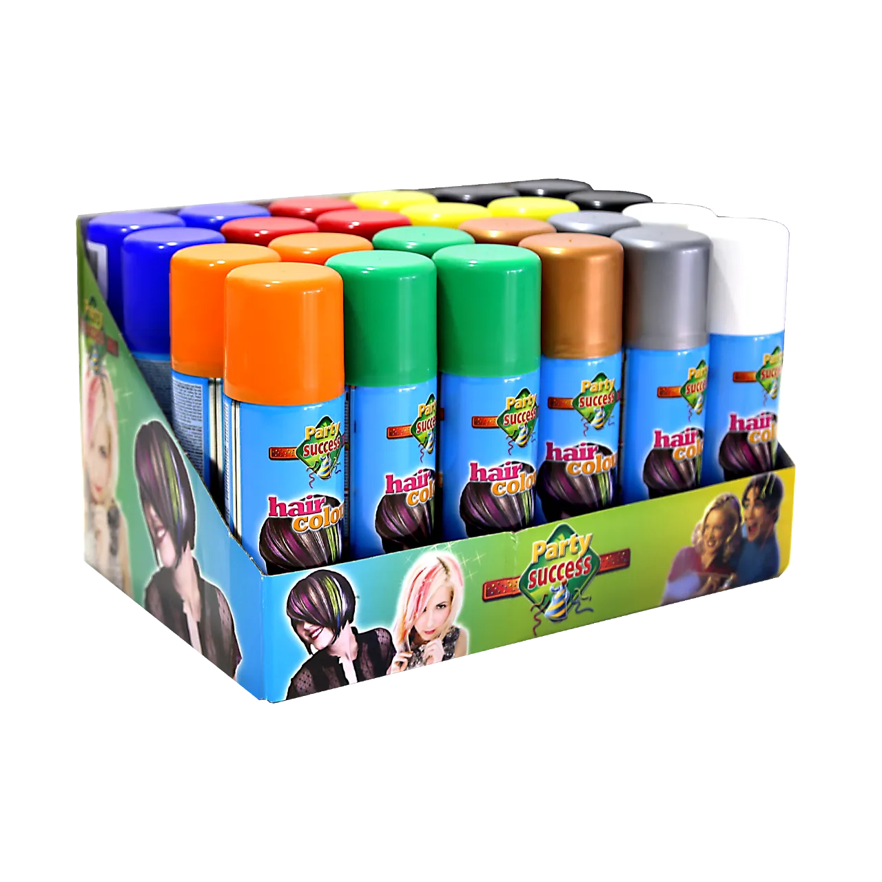 Hair Color Spray - Mixed Colors Box 24x125ml
