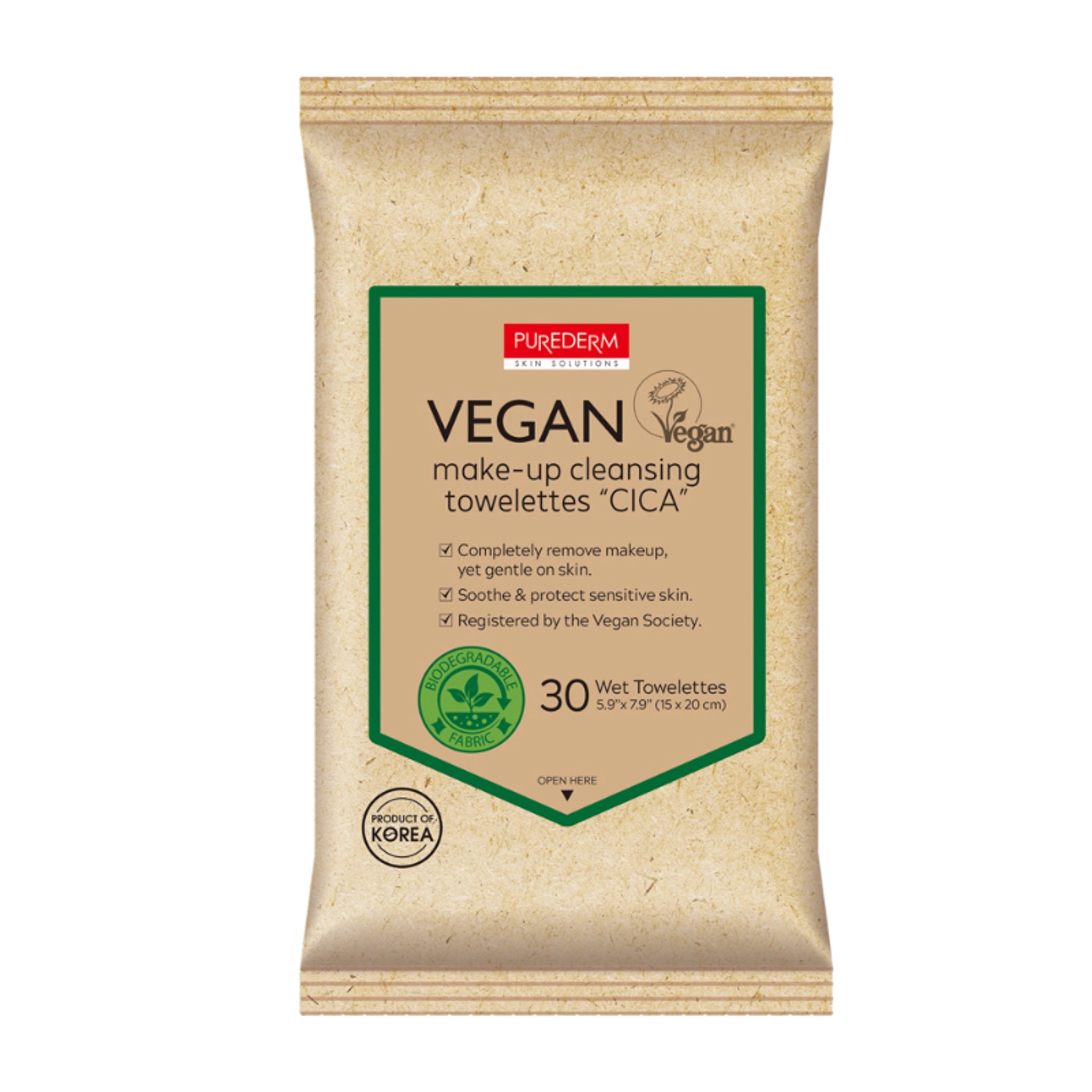 Vegan Cica Make-up Cleansing Towelettes