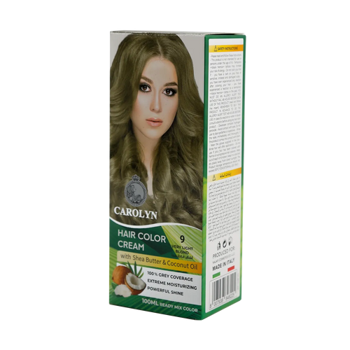 Hair Color Cream Kit with Shea Butter & Coconut Oil 9 Very Light Blond