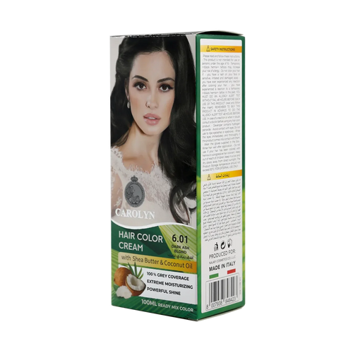 Hair Color Cream Kit with Shea Butter & Coconut Oil 6.01 Dark Ash Blond
