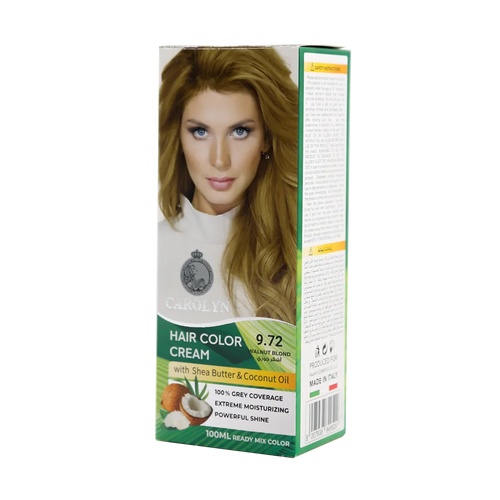 Hair Color Cream Kit with Shea Butter & Coconut Oil 9.72 Walnut Blond