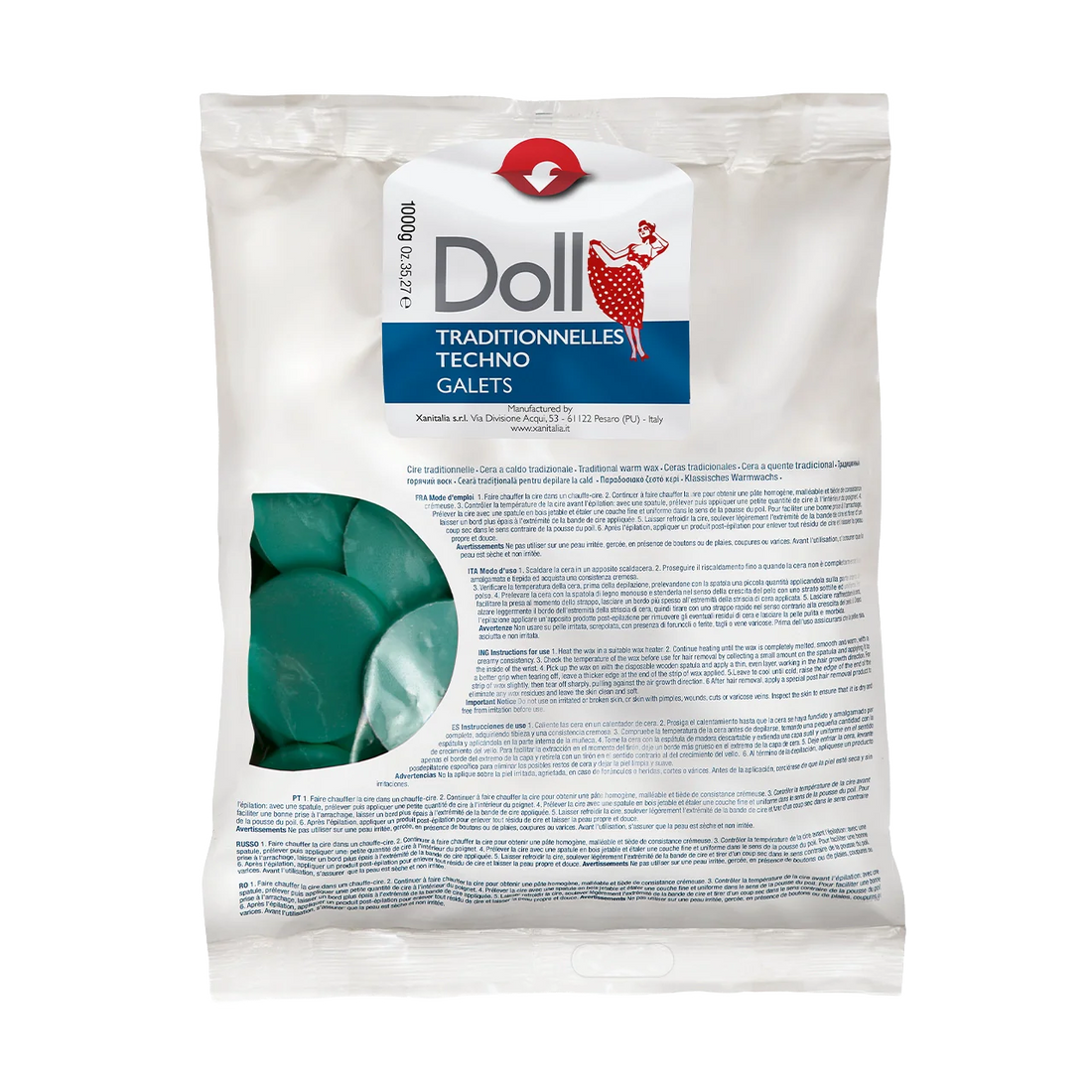Verde (Green) Non-Strip Wax Galets 1kg