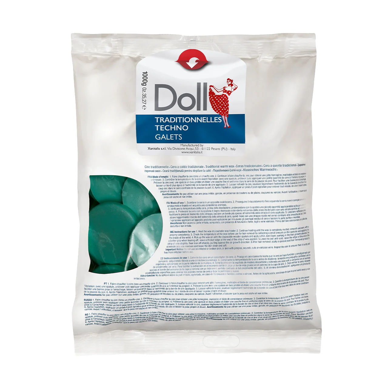 Verde (Green) Non-Strip Wax Galets 1kg