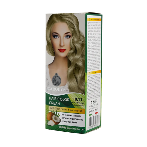 Hair Color Cream Kit with Shea Butter & Coconut Oil 10.11 Iced Olive Blond