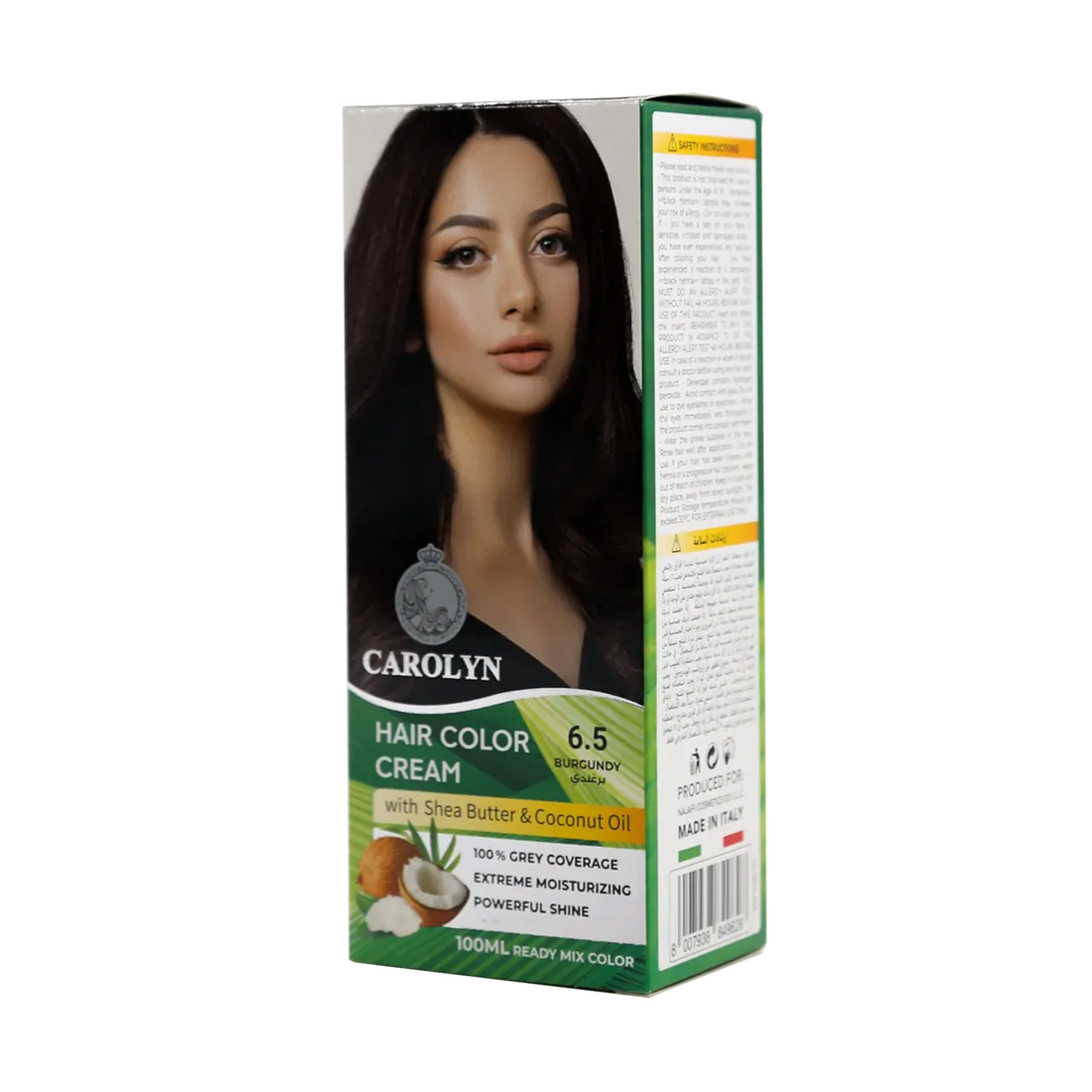 Hair Color Cream Kit with Shea Butter &amp; Coconut Oil 6.5 Burgundy
