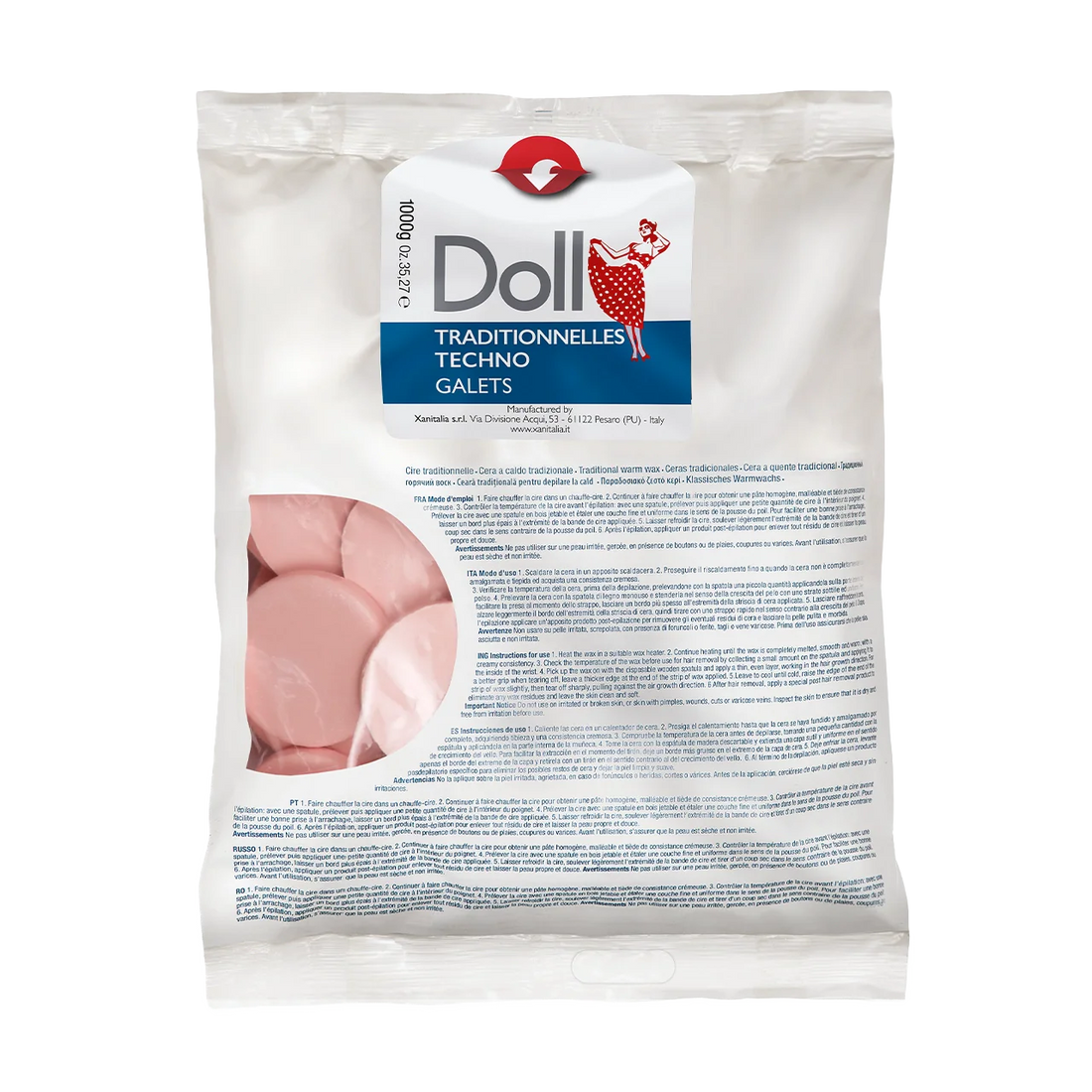 Rose Non-Strip Wax Galets 1kg