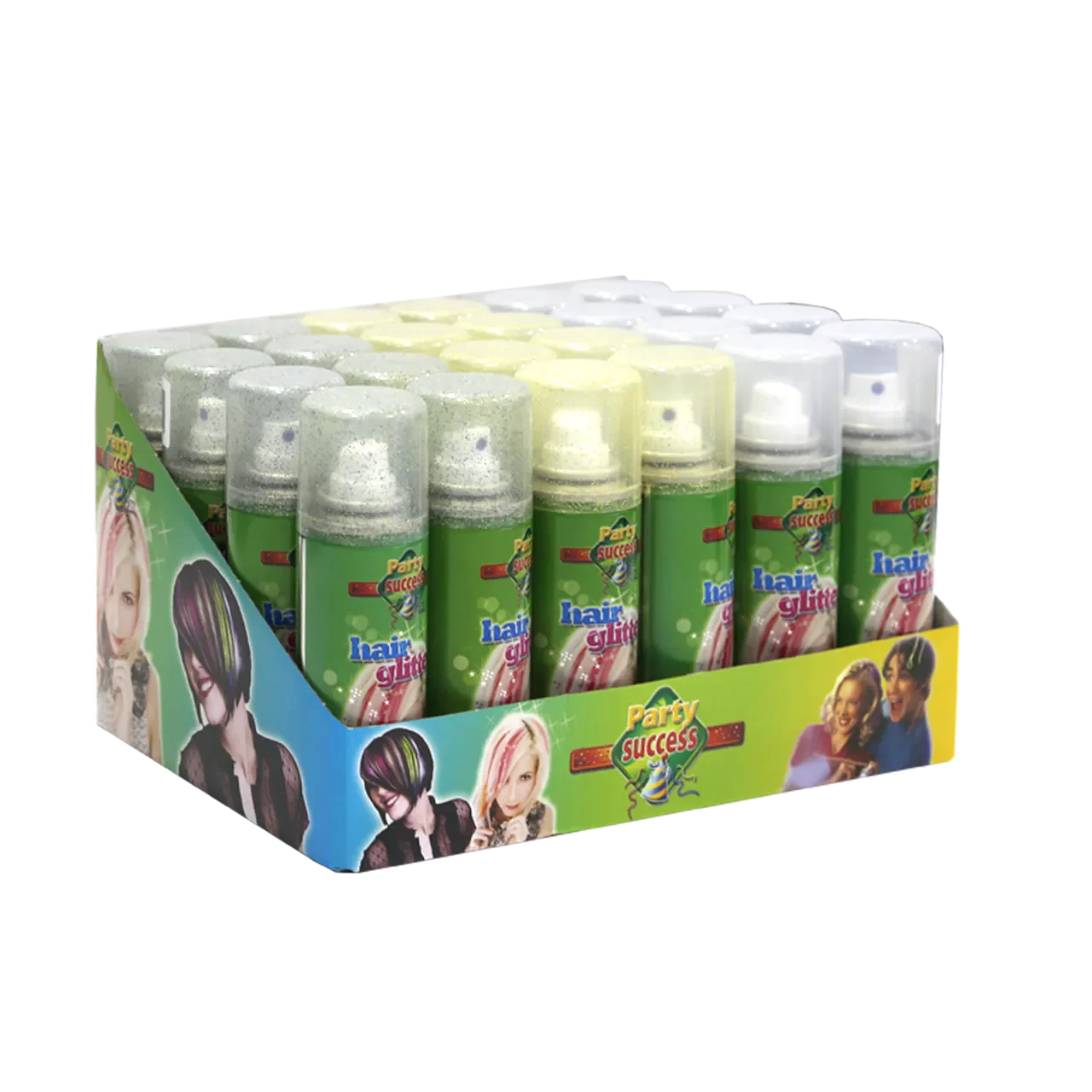 Hair Gitter Spray - Mixed Colors Box 24x125ml