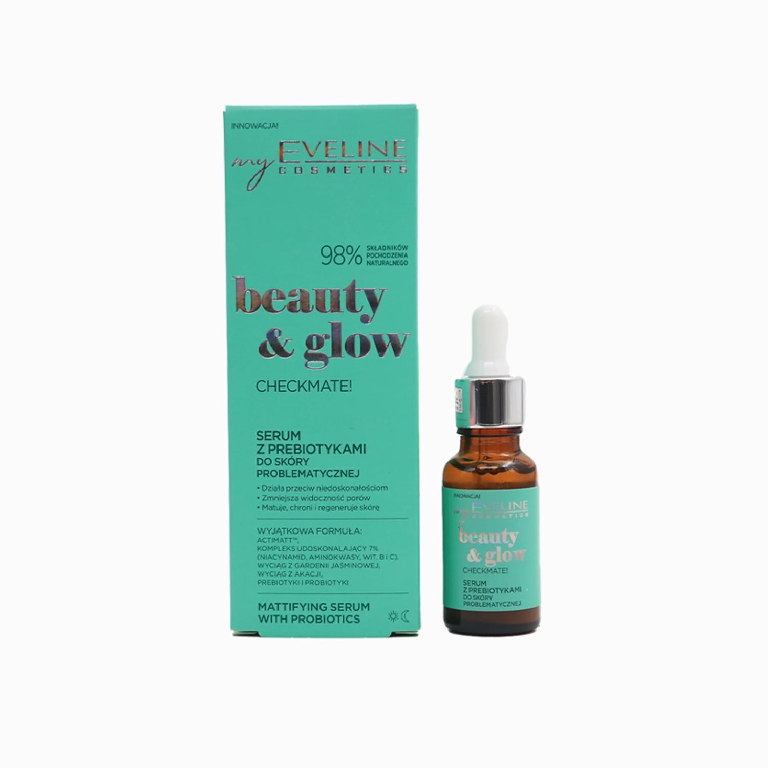 Beauty &amp; Glow Mattifying Serum with Probiotics 18ml