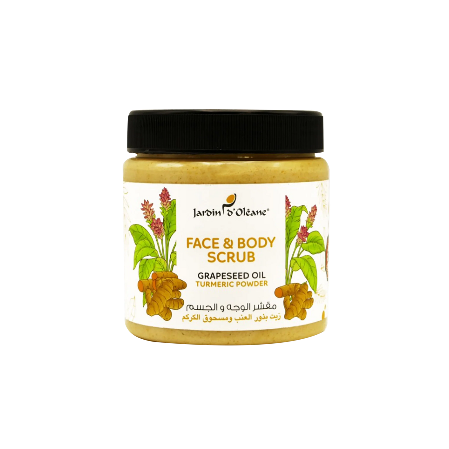 Face & Body Scrub with Grapeseed Oil & Turmetic Powder 500ml