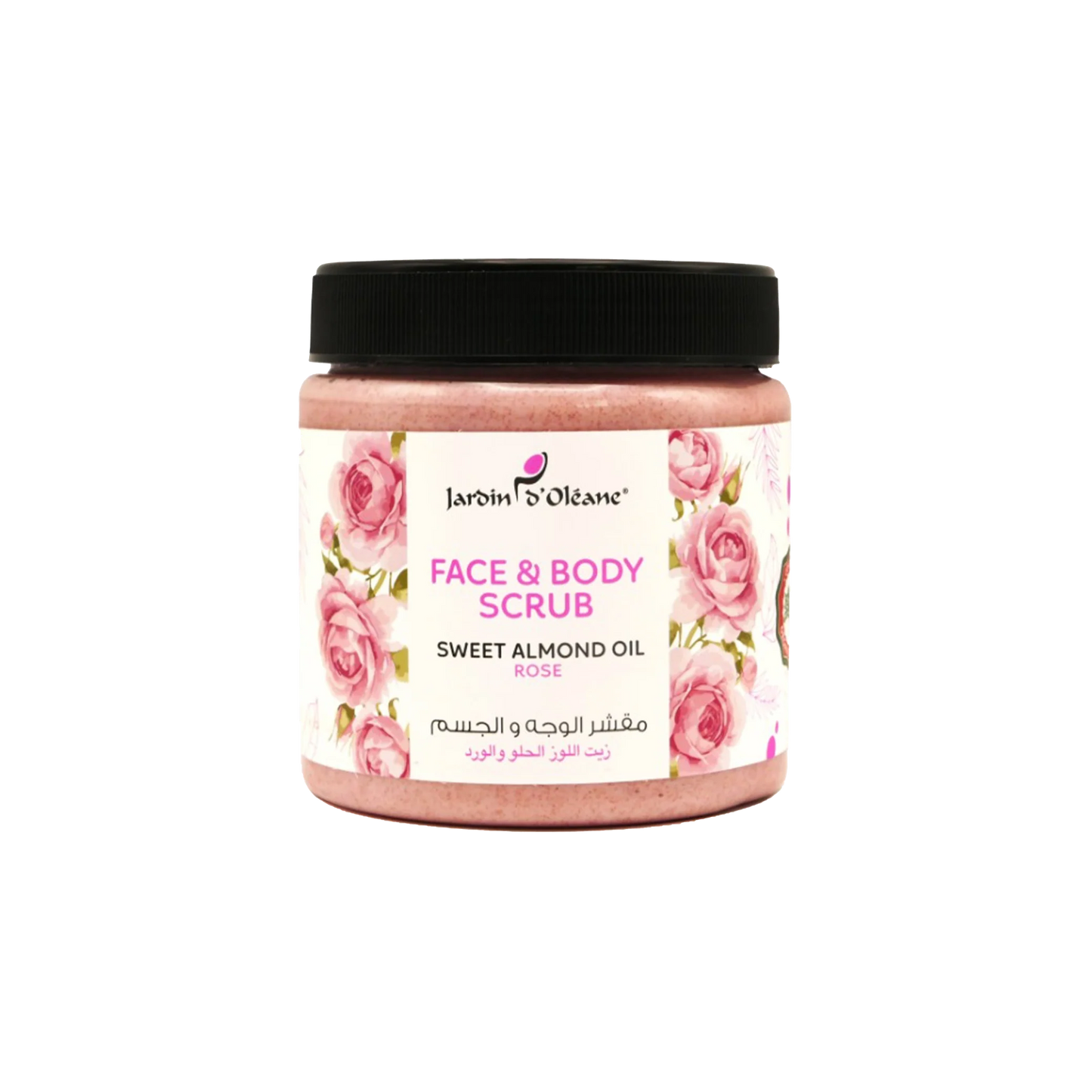 Face & Body Scrub with Sweet Almond Oil & Rose 500ml