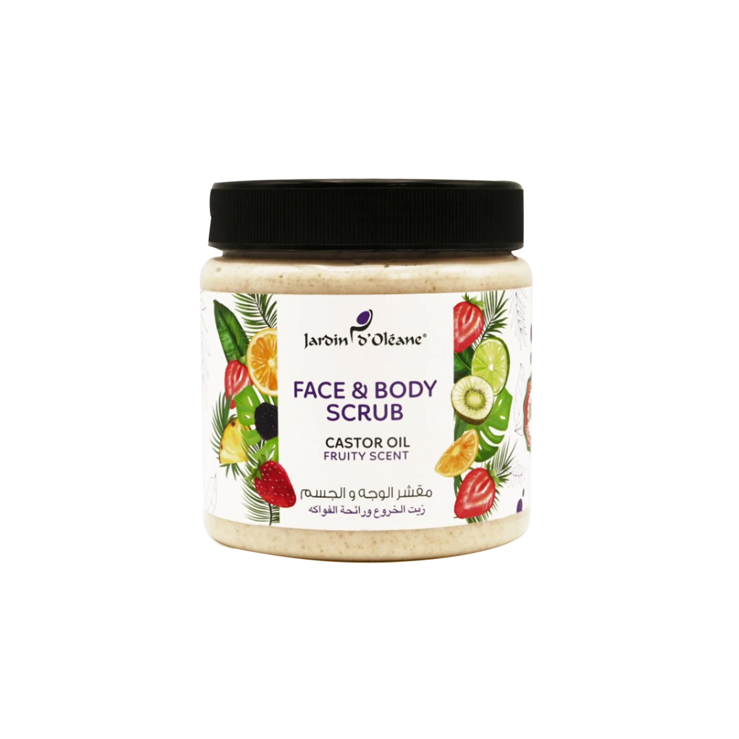 Face & Body Scrub with Castor Oil & Fruity Scent 500ml