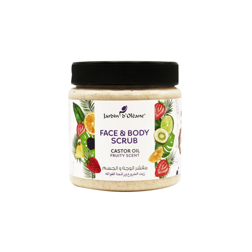 Face & Body Scrub with Castor Oil & Fruity Scent 500ml