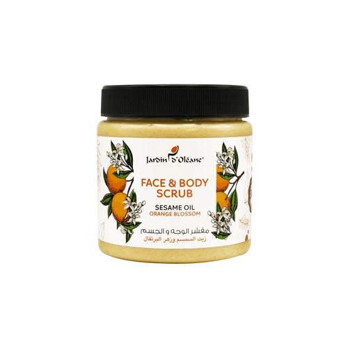 Face & Body Scrub with Sesame Oil & Orange Blossom 500ml