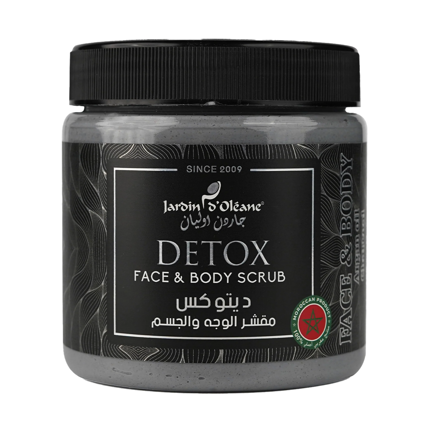 Detox Face &amp; Body Scrub with Charcoal and Argan Oil 500ml