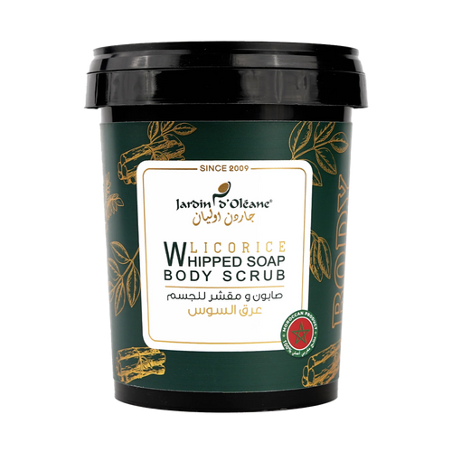 Licorice Whipped Soap Body Scrub with Argan Oil 500g
