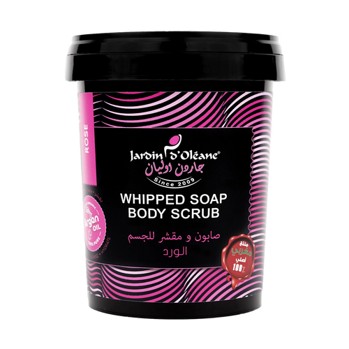 Rose Whipped Soap Body Scrub with Argan Oil 500g