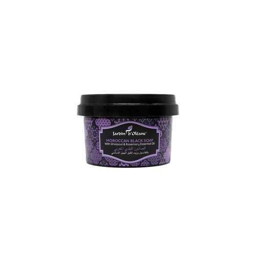 Moroccan Black Soap with Ghassoul & Rosemary Essential Oil 250g