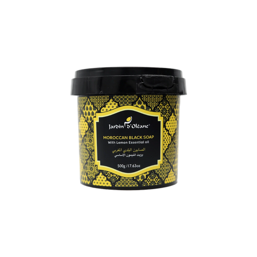 Moroccan Black Soap With Lemon Essential Oil 500g