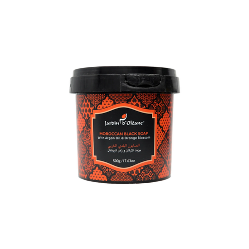 Moroccan Black Soap with Argan Oil & Orange Blossom 500g