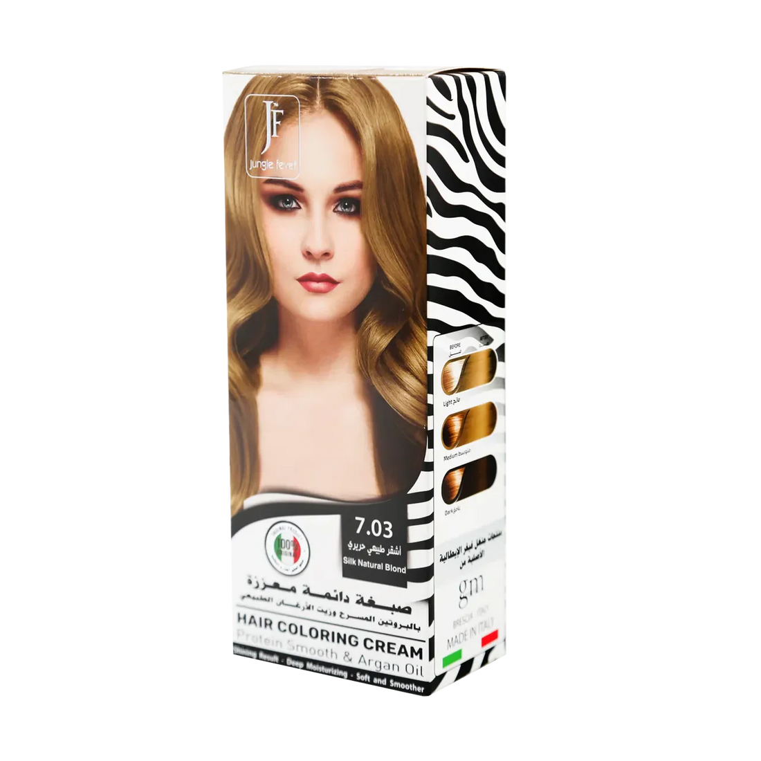 Hair Coloring Cream Kit 7.03 Silk Natural Blond