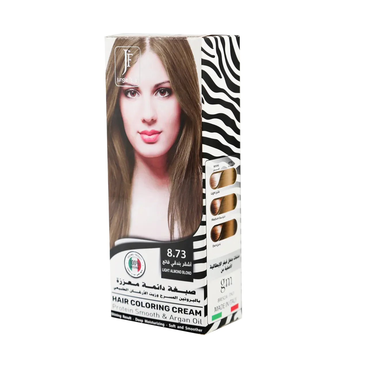 Hair Coloring Cream Kit 8.73 Light Almond Blond