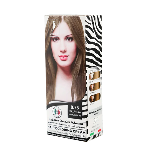 Hair Coloring Cream Kit 8.73 Light Almond Blond