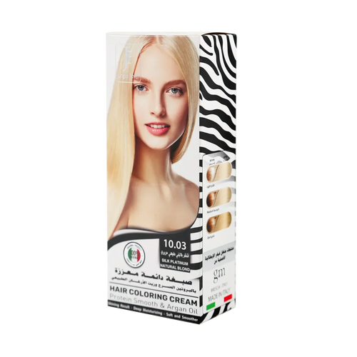 Hair Coloring Cream Kit 10.03 Silk Platinum Natural Blond