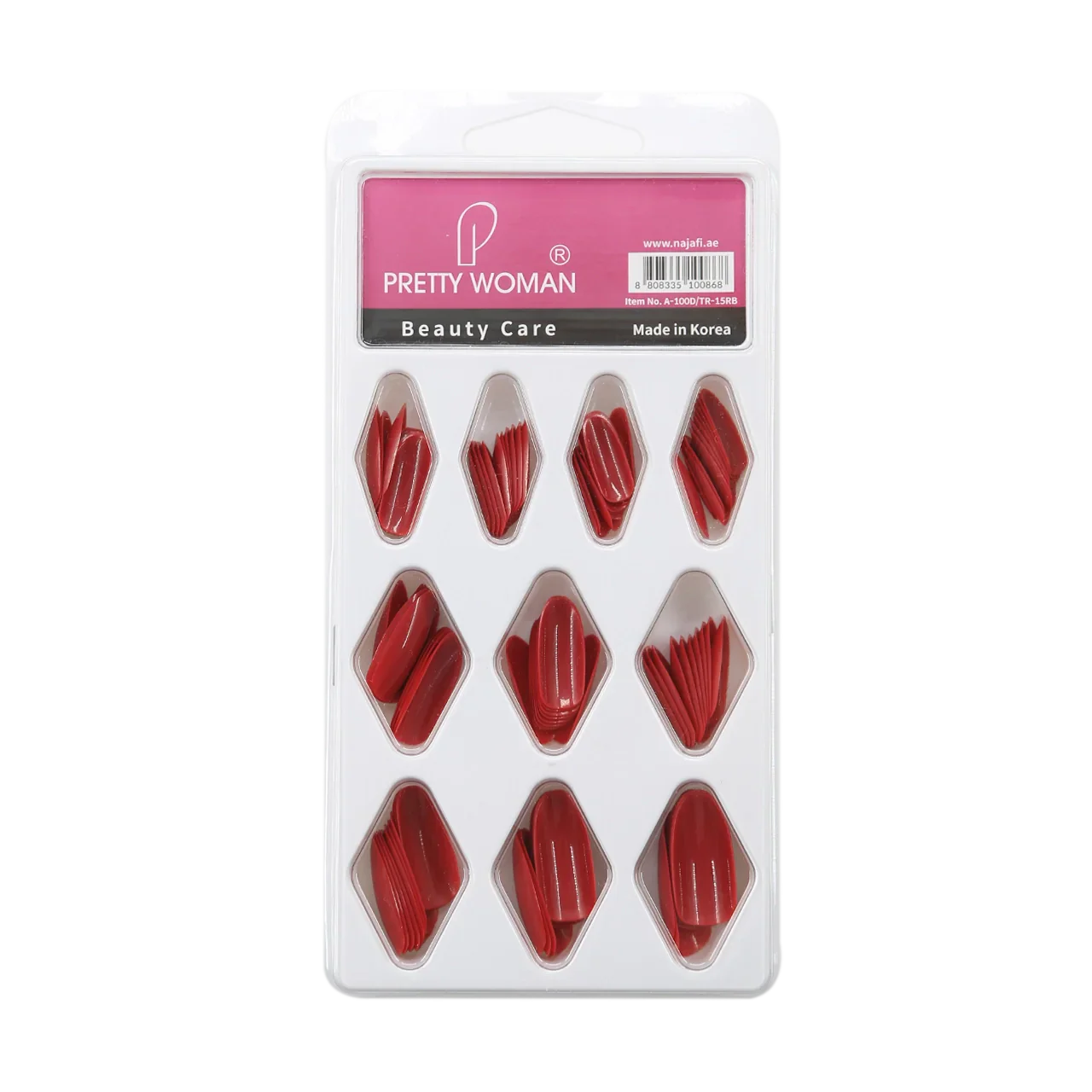 Red Nail Tips Set (100 Tips) TR-15RB