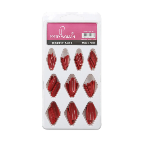 Red Nail Tips Set (100 Tips) TR-15RB