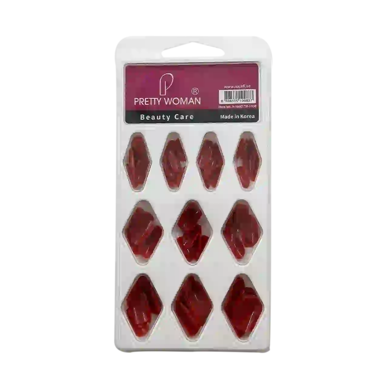 Red Nail Tips Set (100 Tips) TR-13SB
