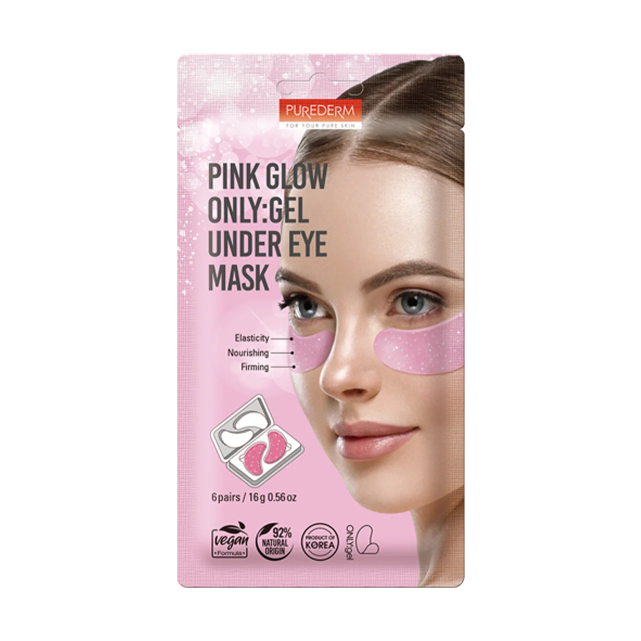 Pink Glow ONLY:gel Under Eye Mask (6 Pairs)