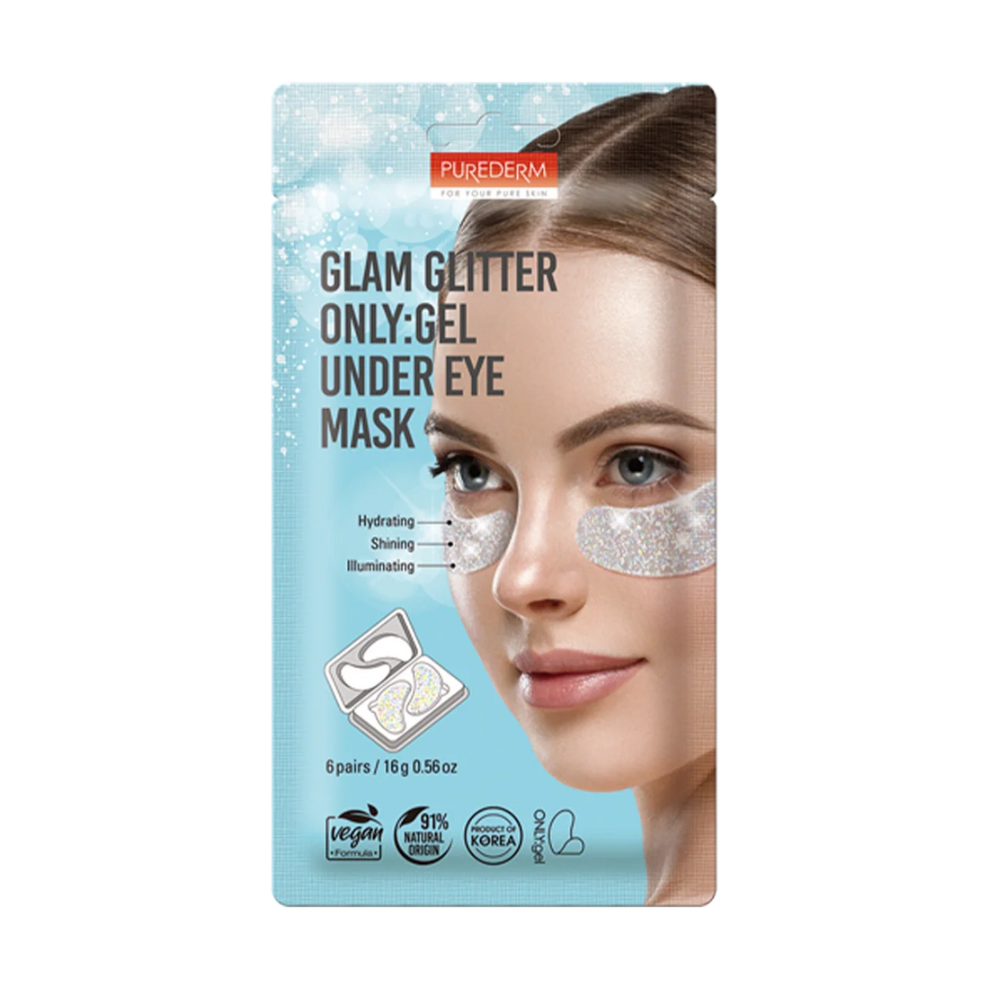 Glam Glitter ONLY:gel Under Eye Mask (6 Pairs)