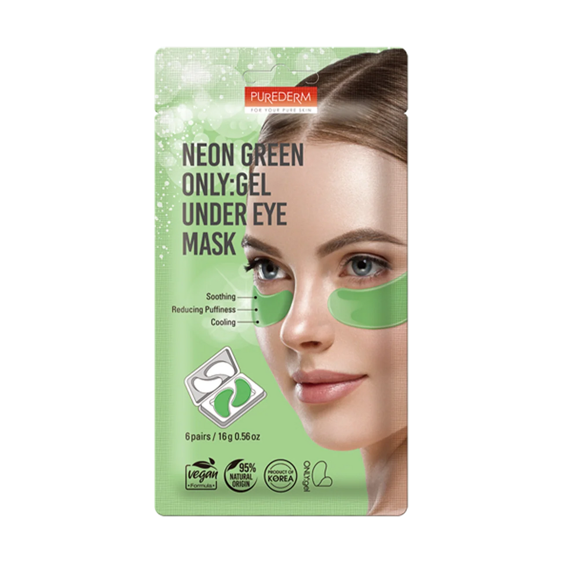 Neon Green ONLY:gel Under Eye Mask (6 Pairs)