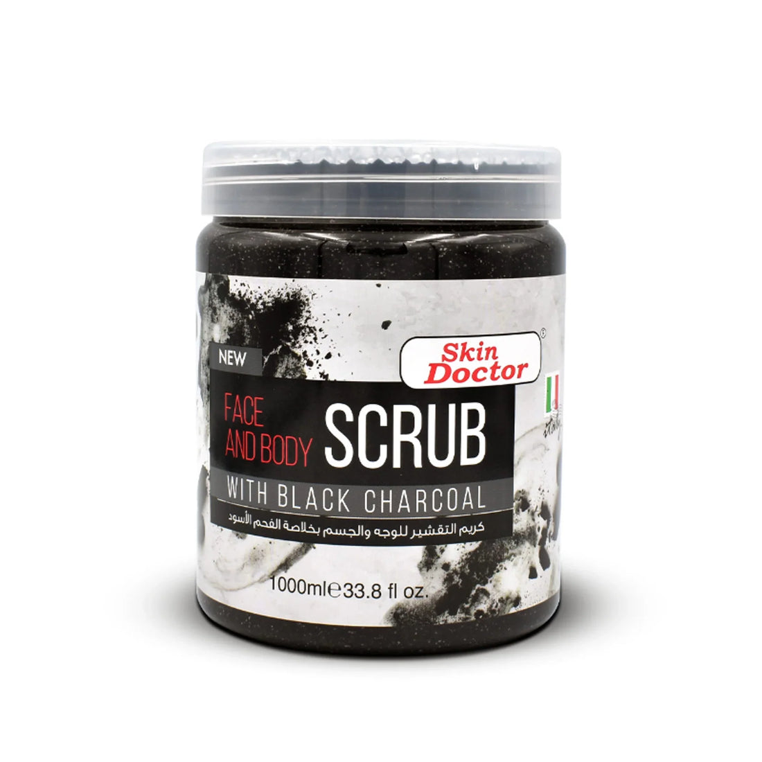 Face &amp; Body Scrub With Black Charcoal 1000ml