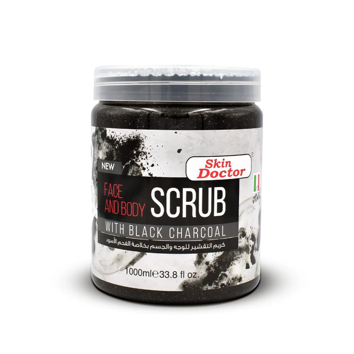 Face &amp; Body Scrub With Black Charcoal 1000ml