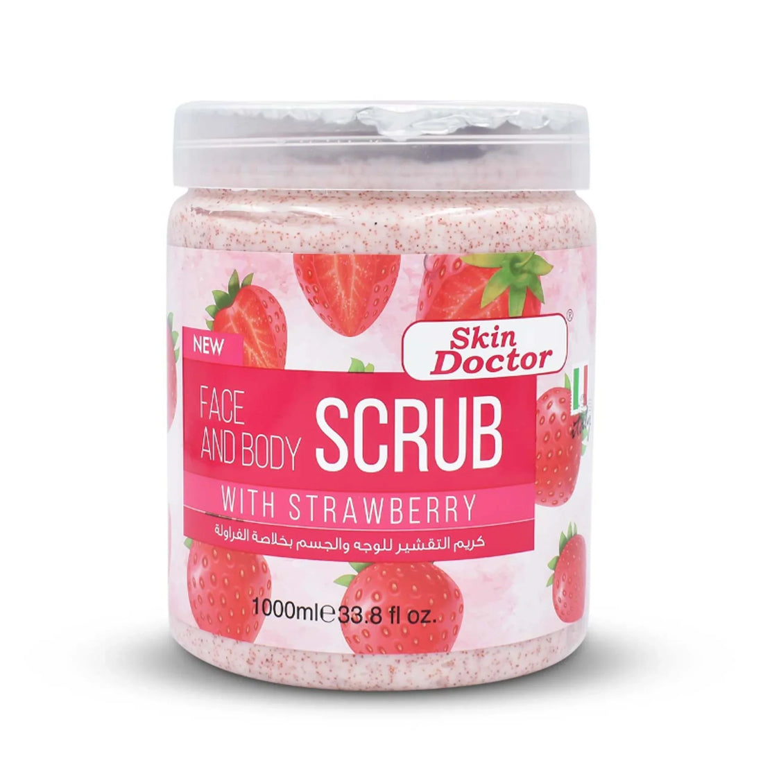 Face &amp; Body Scrub With Strawberry 1000ml