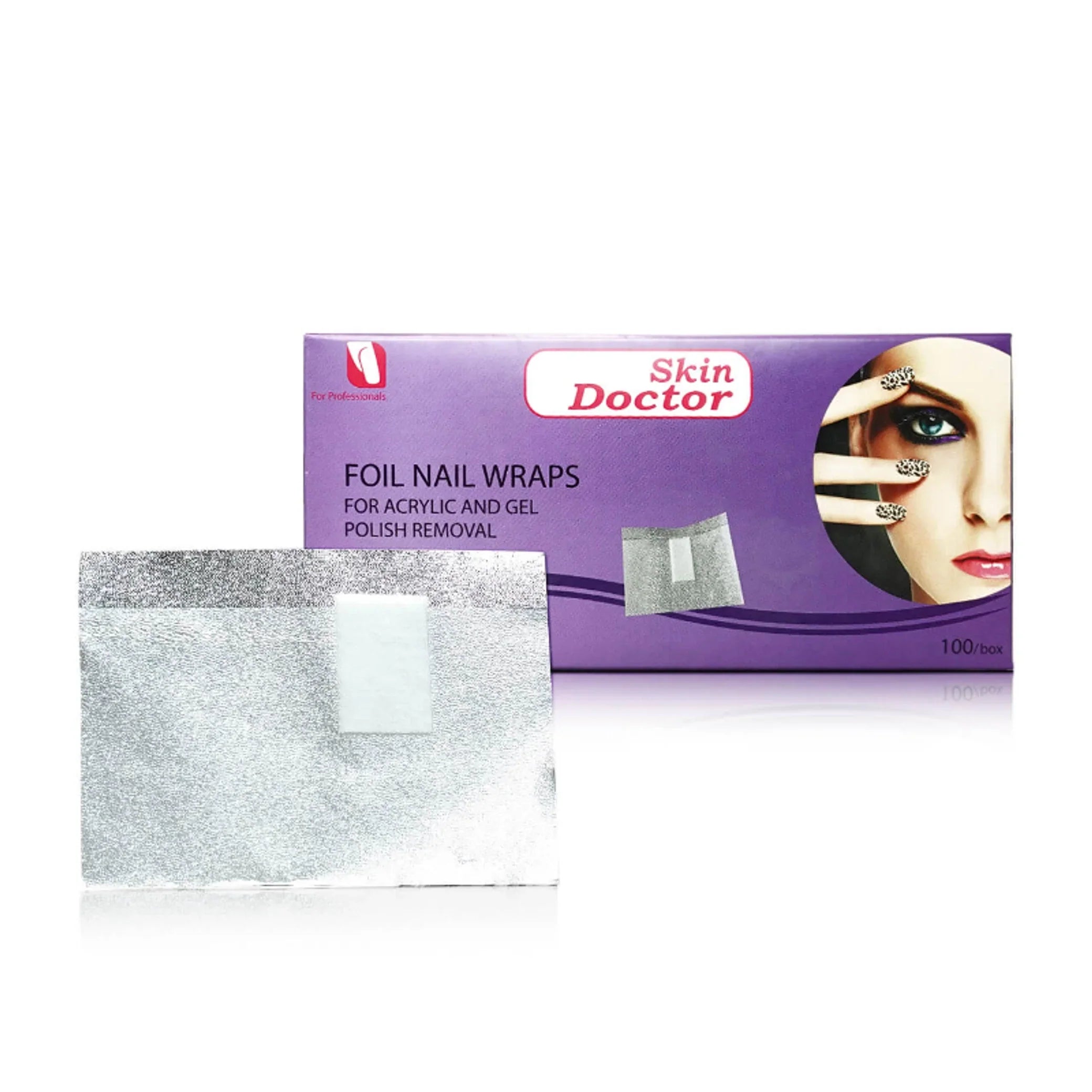 100 Pieces Foil Nail Wraps