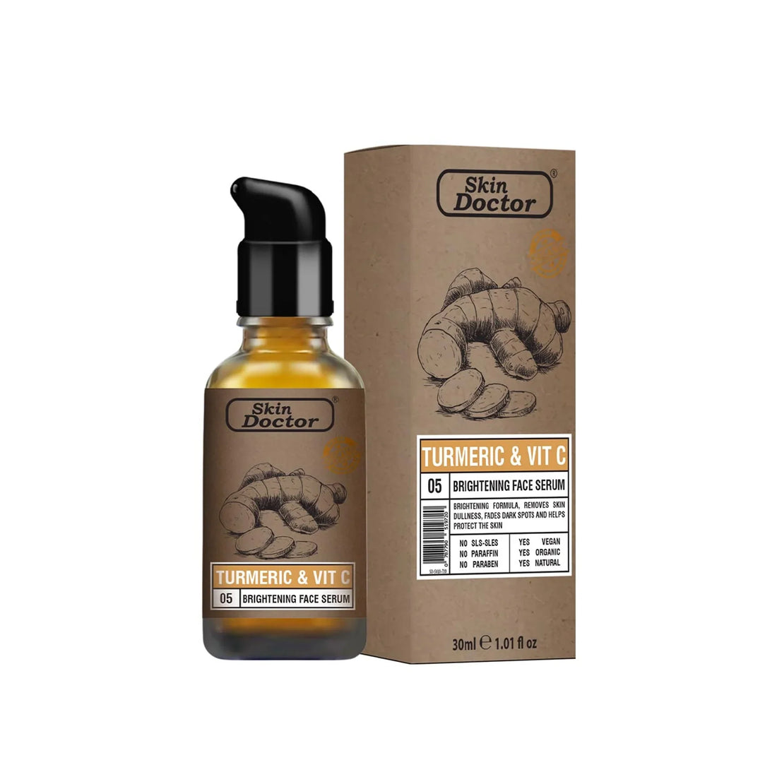 Turmeric &amp; Vit C Brightening Face Serum 30ml
