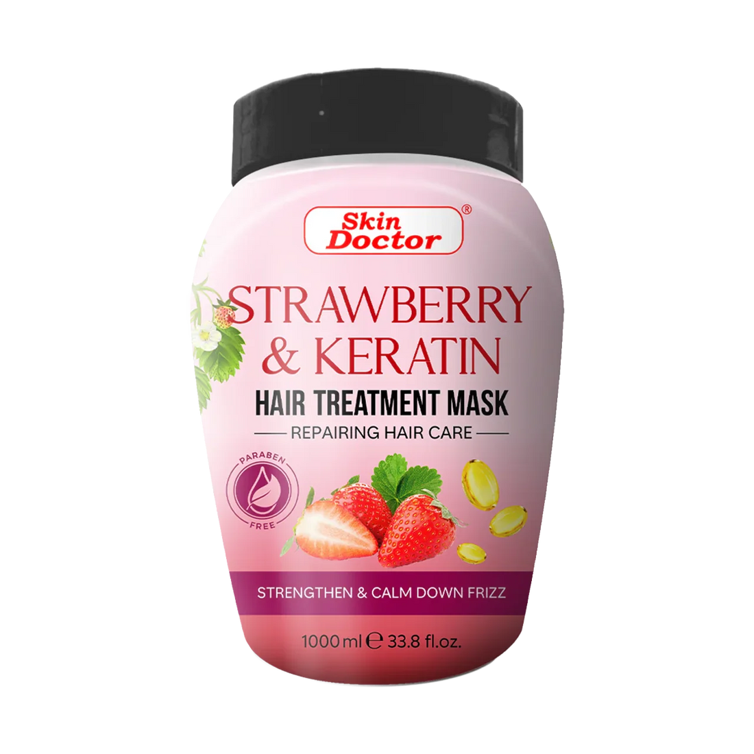 Strawberry &amp; Keratin Hot Oil Hair Treatment 1000ml