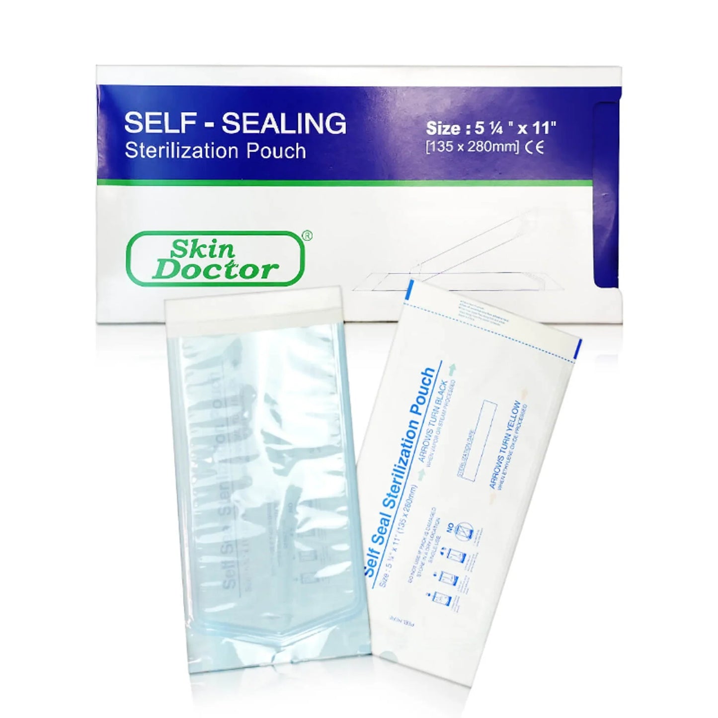 Self Sealing Sterilization Pouch 90x260mm (Box of 200 Pouches)