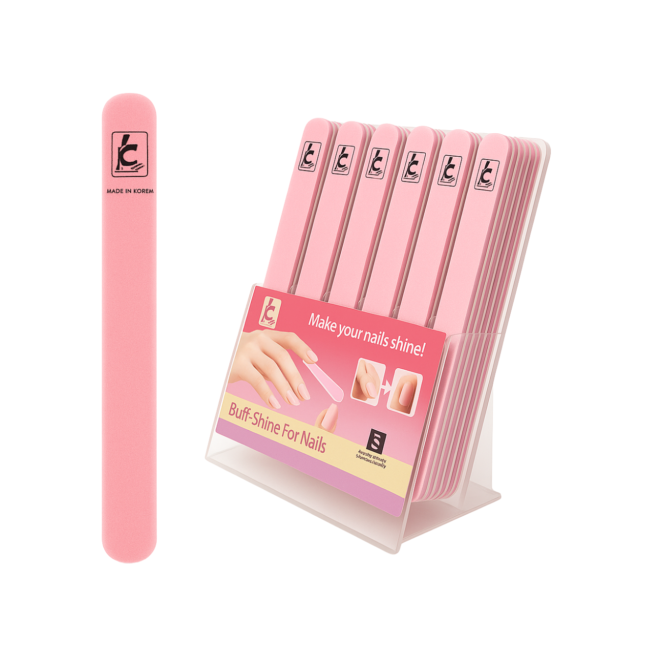 Pink Sponge Smooth Nail File